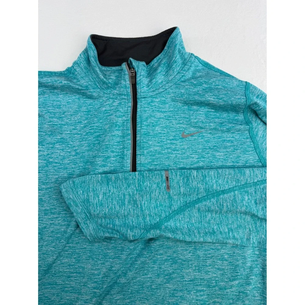 Nike Running Element Dri-FIT Half Zip Pullover Turquoise Heather 481320-388 M